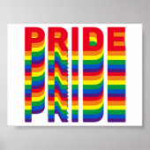 Stolz lgbtq quee Gay Regenbogen-Retrofarben Poster (Vorne)