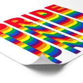 Stolz lgbtq quee Gay Regenbogen-Retrofarben Poster (Ecke)