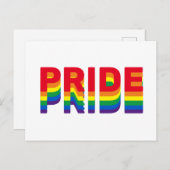 Stolz lgbtq quee Gay Regenbogen-Retrofarben Postkarte (Vorne/Hinten)