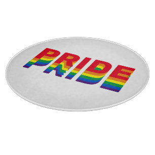 Stolz lgbtq quee Gay Regenbogen-Retrofarben Schneidebrett
