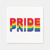 Stolz lgbtq quee Gay Regenbogen-Retrofarben Serviette (Vorderseite)