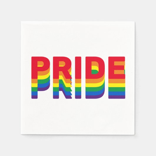 Stolz lgbtq quee Gay Regenbogen-Retrofarben Serviette (Vorderseite)