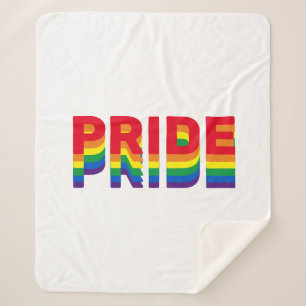 Stolz lgbtq quee Gay Regenbogen-Retrofarben Sherpadecke