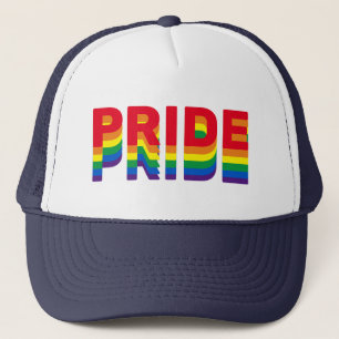 Stolz lgbtq quee Gay Regenbogen-Retrofarben Truckerkappe