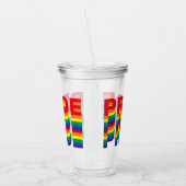 Stolz lgbtq quee Gay Regenbogenfarben Muster Acryltrinkbecher (Links)