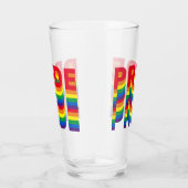 Stolz lgbtq quee Gay Regenbogenfarben Muster Glas (Rechts)