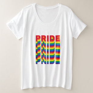 Stolz lgbtq quee Gay Regenbogenfarben Muster Große Größe T-Shirt