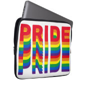 Stolz lgbtq quee Gay Regenbogenfarben Muster Laptopschutzhülle (Vorne Rechts)