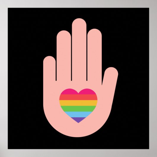 Stolz lgbtq quee Liebe. Regenbogenfarbe Poster (Vorne)