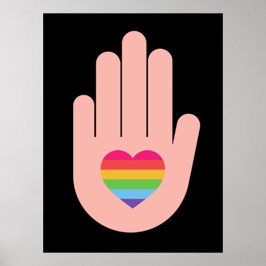 Stolz lgbtq quee Liebe. Regenbogenfarbe Poster (Vorne)