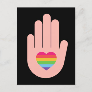 Stolz lgbtq quee Liebe. Regenbogenfarbposter Postkarte