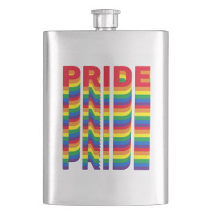 Stolz lgbtq quees Gay-Regenbogen-Retromuster Flachmann
