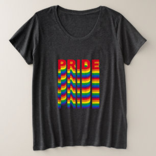 Stolz lgbtq quees Gay-Regenbogenmuster Große Größe T-Shirt