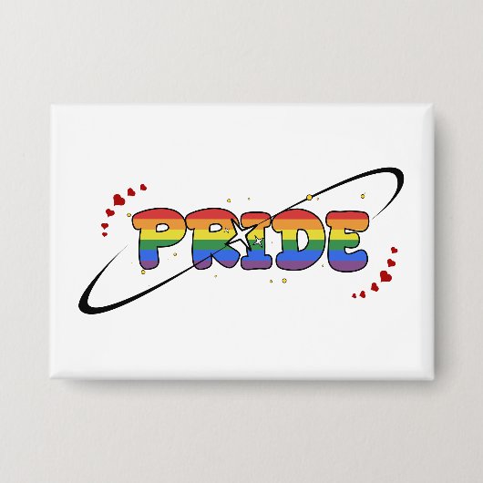 Stolz LGBTQ Regenbogen-Flagge Knopf Button (Vorderseite)