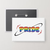 Stolz LGBTQ Regenbogen-Flagge Knopf Button (Vorderseite/Rückseite)