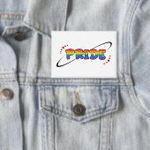 Stolz LGBTQ Regenbogen-Flagge Knopf Button (Insitu)