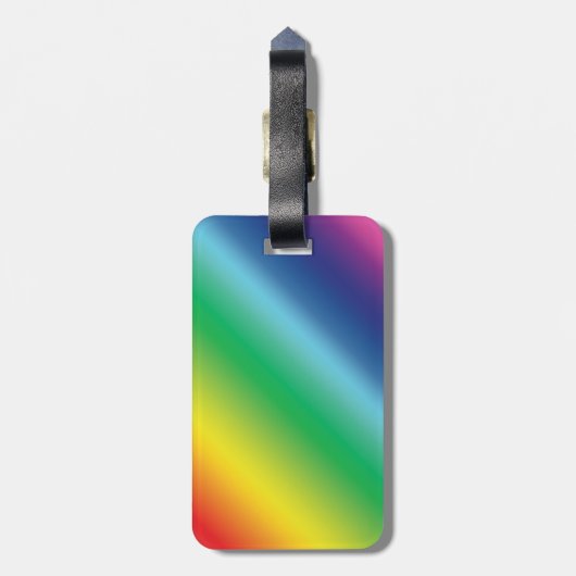 Stolz Lgbtq Regenbogenfarben Muster Gepäckanhänger (Rückseite vertikal)