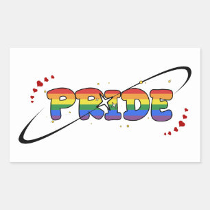 Stolz-LGBTQ-Regenbogenflagge Rechteckiger Aufkleber