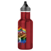 Stolz | LGBTQIA + Menschen und Flaggen Edelstahlflasche (Rechts)