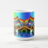 Stolz | LGBTQIA + Menschen und Flaggen Kaffeetasse (Mittel)
