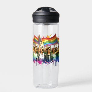 Stolz LGBTQIA + Menschen und Flaggen Personalisi Trinkflasche