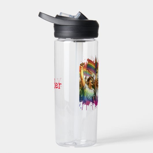 Stolz | LGBTQIA + Menschen und Flaggen Personalisi Trinkflasche (Rechts)