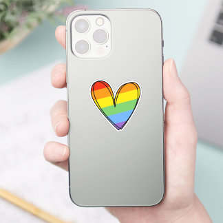 Stolz Liebe Herz Gay Regenbogen LGBTQ Aufkleber