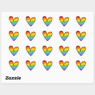 Stolz Liebe Herz Gay Regenbogen LGBTQ Herz-Aufkleber