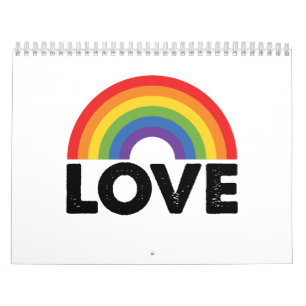Stolz Liebe ist Liebe Gay Gleichheit Regenbogen LG Kalender