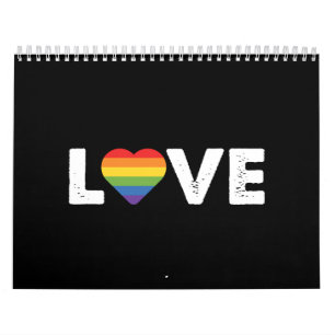 Stolz Liebe ist Liebe Gay Gleichheit Regenbogen LG Kalender