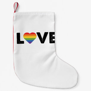 Stolz Liebe ist Liebe Gay Gleichheit Regenbogen LG Kleiner Weihnachtsstrumpf