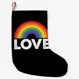 Stolz Liebe ist Liebe Gay Gleichheit Regenbogen LG Kleiner Weihnachtsstrumpf