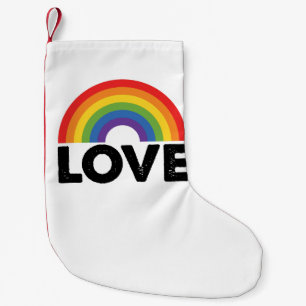 Stolz Liebe ist Liebe Gay Gleichheit Regenbogen LG Kleiner Weihnachtsstrumpf