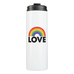 Stolz Liebe ist Liebe Gay Gleichheit Regenbogen LG Thermosbecher