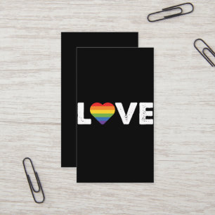 Stolz Liebe ist Liebe Gay Gleichheit Regenbogen LG Visitenkarte