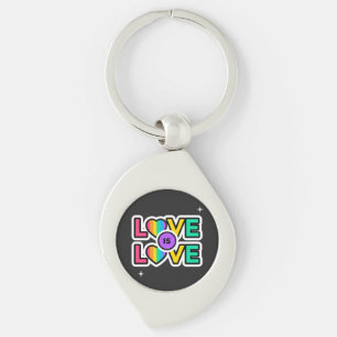 Stolz. Liebe ist Liebe. Gay Rainbow Farben Keyc Schlüsselanhänger