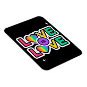 Stolz. Liebe ist Liebe. Gay Rainbow Farben Magnet (Rechte Seite)