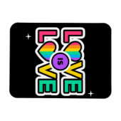 Stolz. Liebe ist Liebe. Gay Rainbow Farben Magnet (Horizontal)