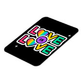 Stolz. Liebe ist Liebe. Gay Rainbow Farben Magnet (Linke Seite)