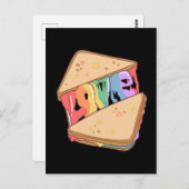 Stolz. Liebe ist Liebe. Niedliche Liebe. Regenboge Postkarte (Vorne/Hinten)
