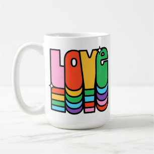 Stolz-Liebe Regenbogenfarbe. Liebe ist Liebe. Kaffeetasse