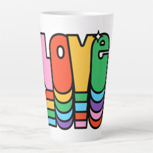 Stolz-Liebe Regenbogenfarbe. Liebe ist Liebe. Koff Milchtasse