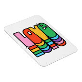 Stolz-Liebe Regenbogenfarbe. Liebe ist Liebe. Magnet (Rechte Seite)