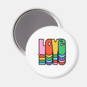 Stolz-Liebe Regenbogenfarbe. Liebe ist Liebe. Magnet (Vorderseite/Rückseite)