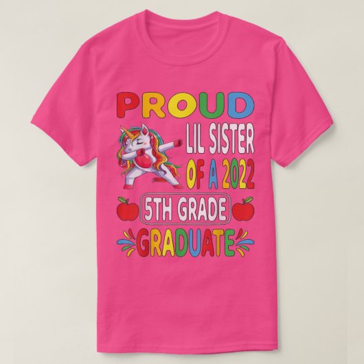 Stolz Lil Schwester des 5. Grades Dabbin T-Shirt (Design vorne)