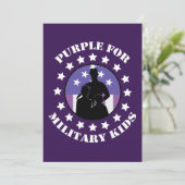 Stolz Lila für militärische Zwecke Dankeskarte (Stehend Vorderseite)