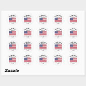 Stolz Made in America American Flag Runder Aufkleber (Blatt)
