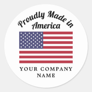 Stolz Made in America American Flag Runder Aufkleber