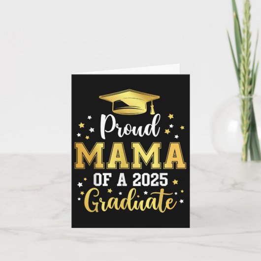 Stolz Mama einer 2025 Graduate Matching Family Gro Karte (Vorderseite)