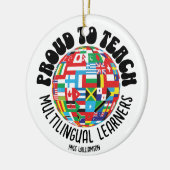 STOLZ, MEHRSPRACHIGEN LERNERN ESL-Lehrer ZU LEHREN Keramik Ornament (Links)